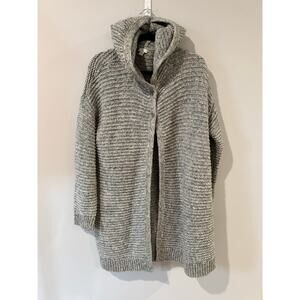 J. Jill Long Hooded Sequined Cardigan Zinc Multi Gray Size L – Cozy Sparkle Knit